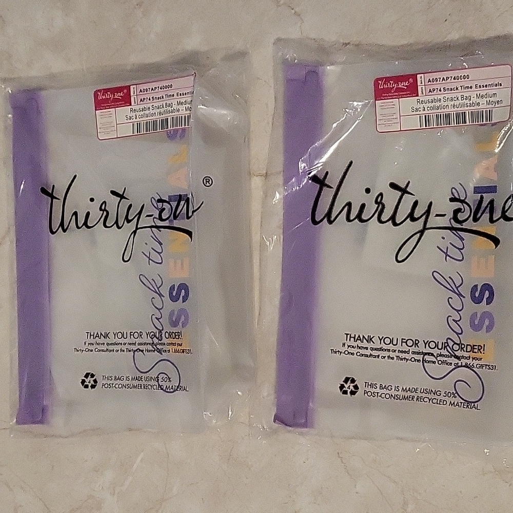 Thirty-One  Snack Time Essential 2 medium Bags
